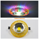 COB LED Downlight Colorful Panel Light RGB 3W 110V 220V Recessed Lamp Fixture For Halogen Lamp Decoration Purple Spot light