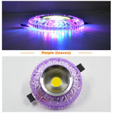 COB LED Downlight Colorful Panel Light RGB 3W 110V 220V Recessed Lamp Fixture For Halogen Lamp Decoration Purple Spot light