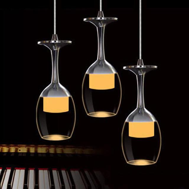 Modern LED Wine Glass Pendant Lamp Fixture Lighting Chandelier Downlight NEW 110-220V