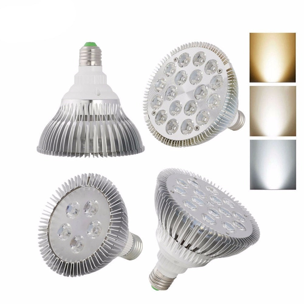 Ultra Bright Dimmable E27 E26 PAR16 PAR30 PAR38 9W 14W 18W 24W 30W 36W LED Light Bulb Lamp Spotlight Indoor Lighting 110V 220V