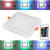 Ultra Slim 6W 9W 18W 24W Square Concealed Dual Color LED Panel Light Cool White+Blue/Red/Pink/RGB Lamp Downlight AC100-265V
