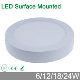 High brightness 6W 12W 18W 24W Round/Square LED panel light surface mounted downlight lighting LED ceiling down lamp AC85-265V