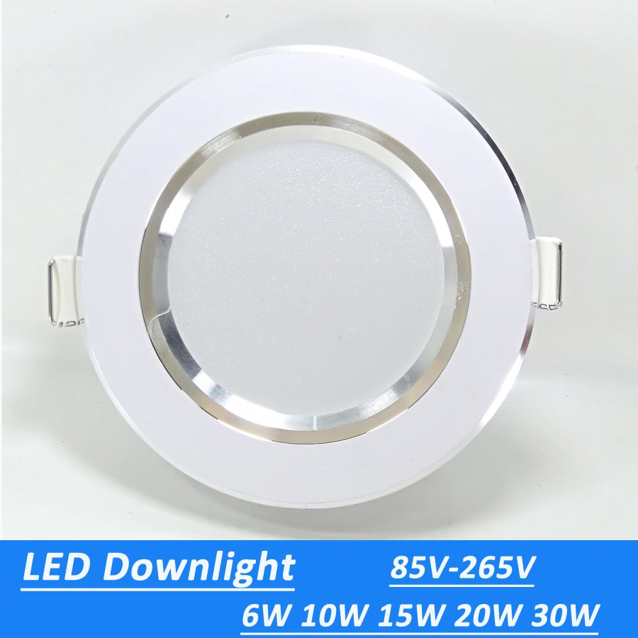 Led Downlights 6W 10W 15W 20W 30W 110V 220V LED Ceiling Downlight 2835 Lamps Led Ceiling Lamp Home Indoor Lighting