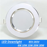 Led Downlights 6W 10W 15W 20W 30W 110V 220V LED Ceiling Downlight 2835 Lamps Led Ceiling Lamp Home Indoor Lighting