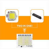 Smart IC SMD LED Chips Lamp 10W 20W 30W 50W 100W AC 220V SMD2835 DIY For Outdoor Floodlight Outdoor Garden Cold White Warm White