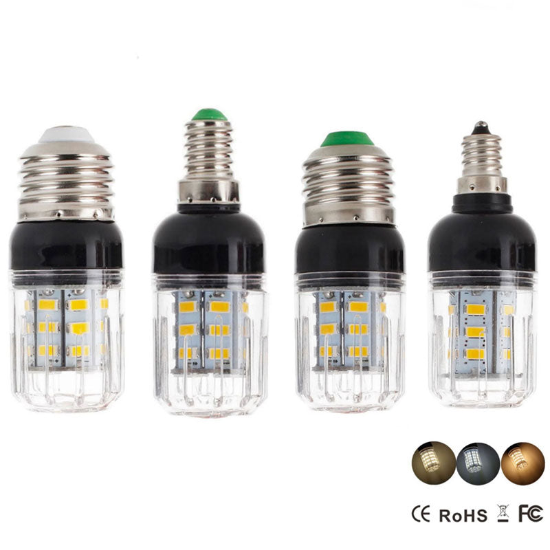 Led bulb E27 E14 E12 E26 5730SMD 110V 220V DC 12V 24V 27LEDs 7W Led Corn Lamp Christmas Chandelier Candle Lighting