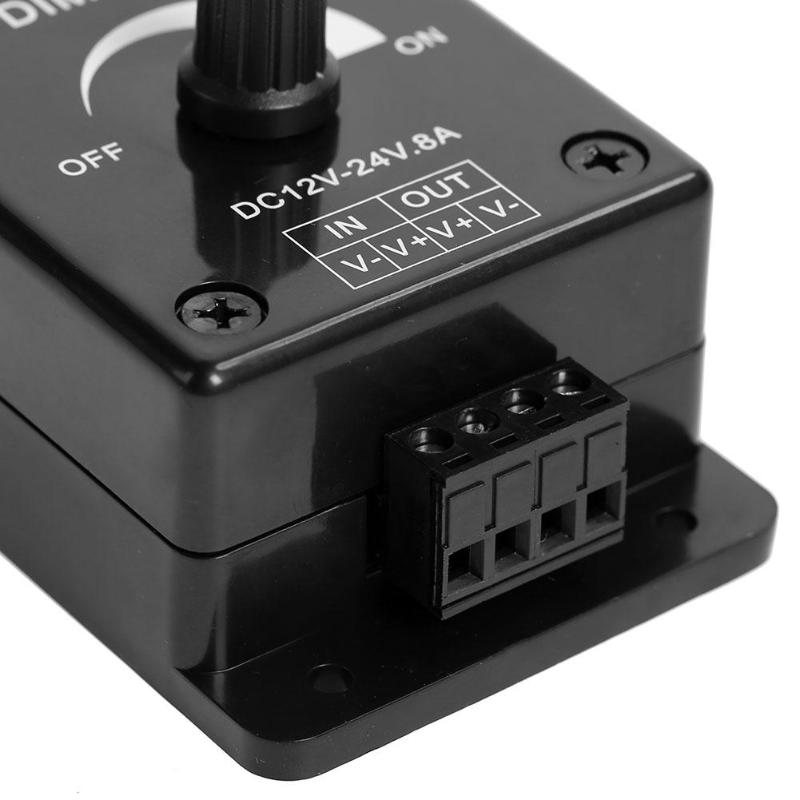LED Dimmer Switch 12-24V 8A Adjustable Brightness