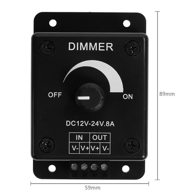 LED Dimmer Switch 12-24V 8A Adjustable Brightness