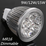 High Power Spotlight Bulb MR16 12V Dimmable 9W 12W 15W LED Light Warm/Cool White LED Lamp Downlight