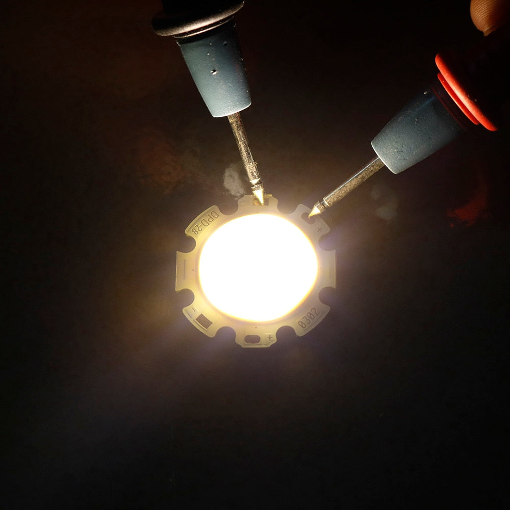 LED COB Chip 28mm Square Round Lighting Source 10-100pcs 3W 5W 7W 10W 12W for Spotlight Downlight Tube Light Ceiling Lamp 300ma