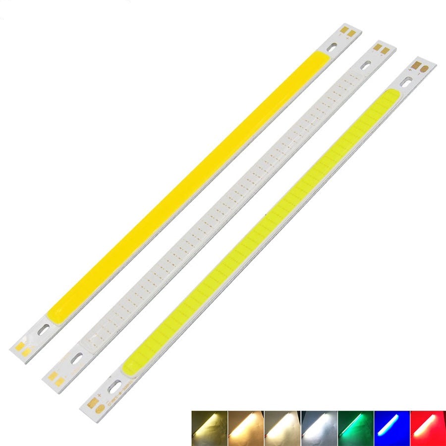 200x10MM 0422 10W LED Light COB Strip Lamp DC 12-14V 1000LM Green Yellow Red Blue Warm White Pure White Bar Light