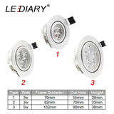 LED Recessed Ceiling Downlights Kitchen CE Luminaire 110-240V 3W 5W 55mm 70mm 90mm Cut Hole Spot Lamp Angle Adjustable