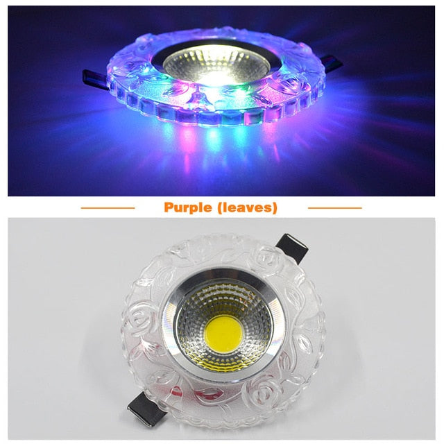 Ultra Slim Round 10pcs/lot Concealed Color phantom LED Panel Light 3W 5W 7W 9W Lamp Acrylic Downlight AC110 220V indoor light