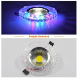 Ultra Slim Round 10pcs/lot Concealed Color phantom LED Panel Light 3W 5W 7W 9W Lamp Acrylic Downlight AC110 220V indoor light