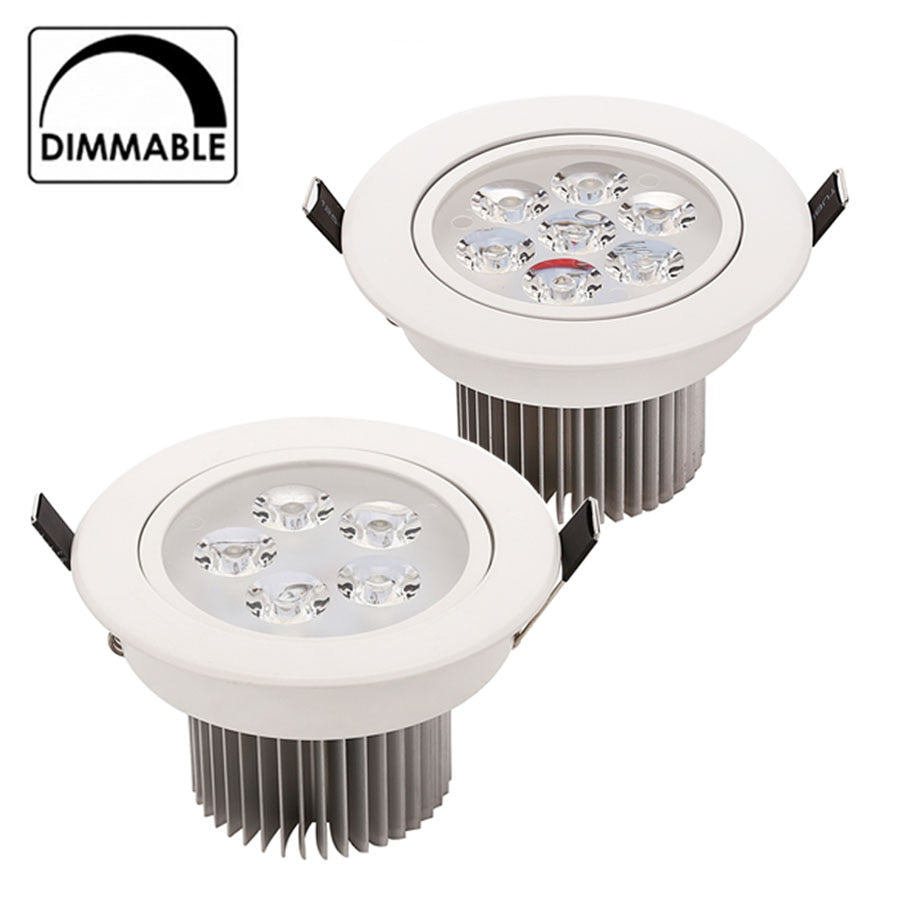 LED Downlight Dimmable 15W 21W items White shell lights for home Bathroom living room kitchen lighting