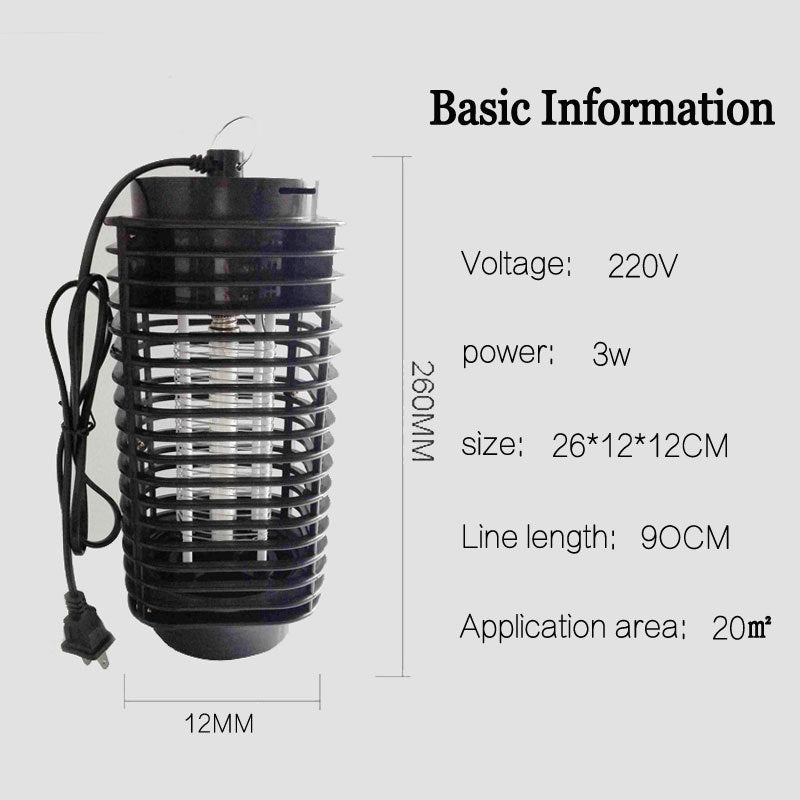 Mosquito Killer LED Electric Bug Zapper Lamp Anti Mosquito Repetiler EU&US Plug Electronic Mosquito Trap Killer
