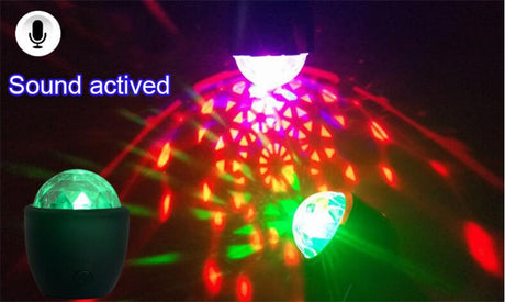 Mini Stage Light 3W USB Powered Sound Activated Multicolor Disco Ball