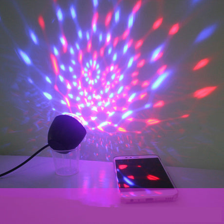 Mini Stage Light 3W USB Powered Sound Activated Multicolor Disco Ball