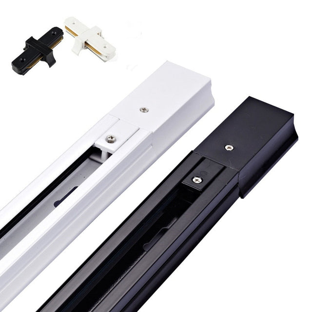 2pcs/lots thick aluminum 0.5M LED track rail ,Track light rail connectors ,Universal rails, aluminum track, lighting fixtures,2-wire