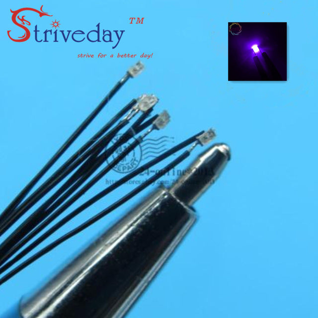 SMD Pre-soldered micro litz wired LED leads resistor 8-12V 20cm DIY 9 Colors can choose