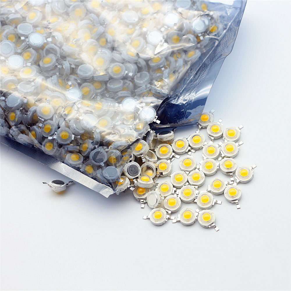 LED COB Lamp Chip 1W 3W 3.2-3.6V 10-1000Pcs Input 100-220LM Mini LED Bulb Diode SMD For DIY LED Floodlight Spotlight Downlight