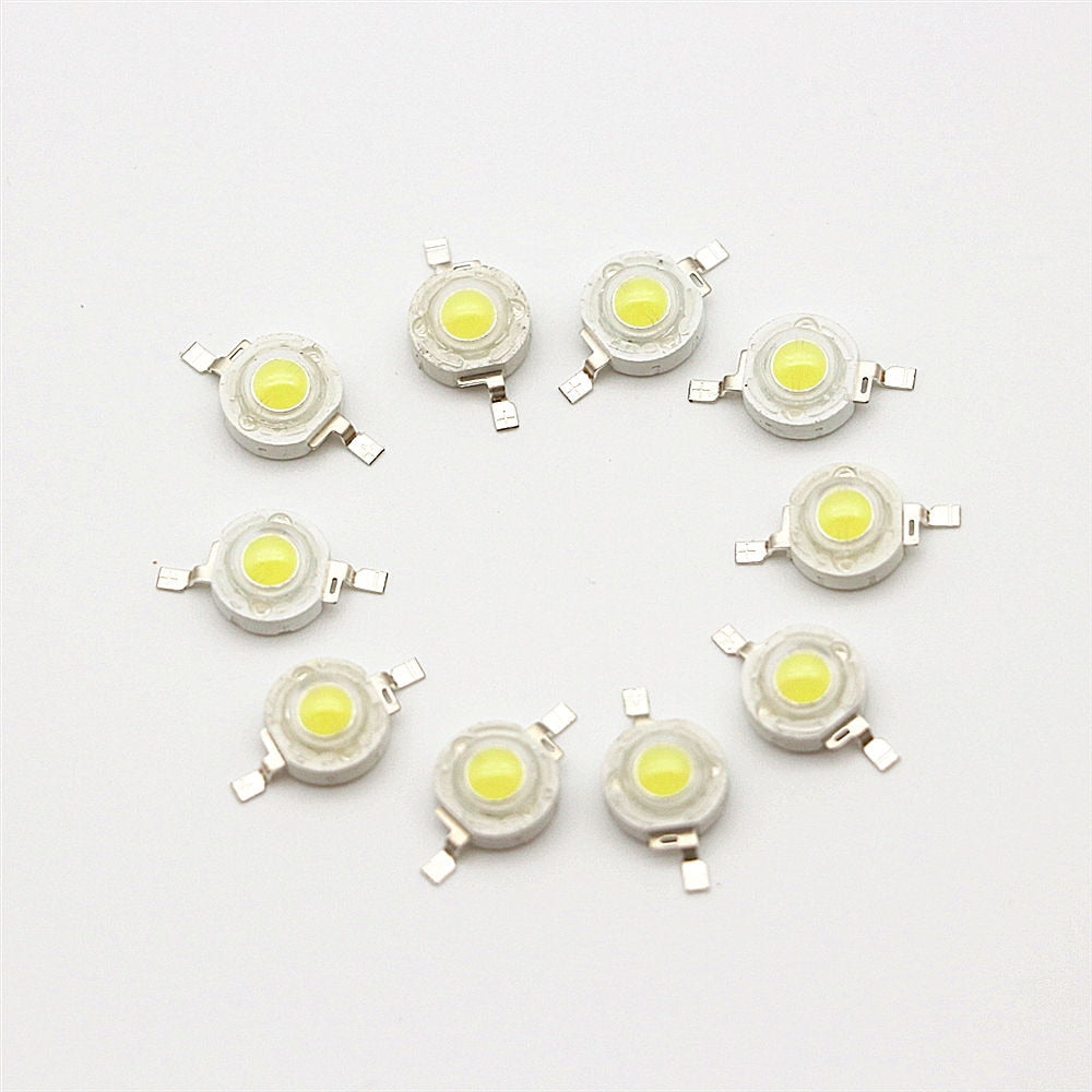 LED COB Lamp Chip 1W 3W 3.2-3.6V 10-1000Pcs Input 100-220LM Mini LED Bulb Diode SMD For DIY LED Floodlight Spotlight Downlight