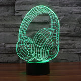 3D Illusion Led DJ Headphone Lamp RGB