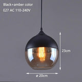 Nordic Modern loft hanging Glass Pendant Lamp Fixtures E27 E26 LED Pendant lights for Kitchen Restaurant Bar living room bedroom