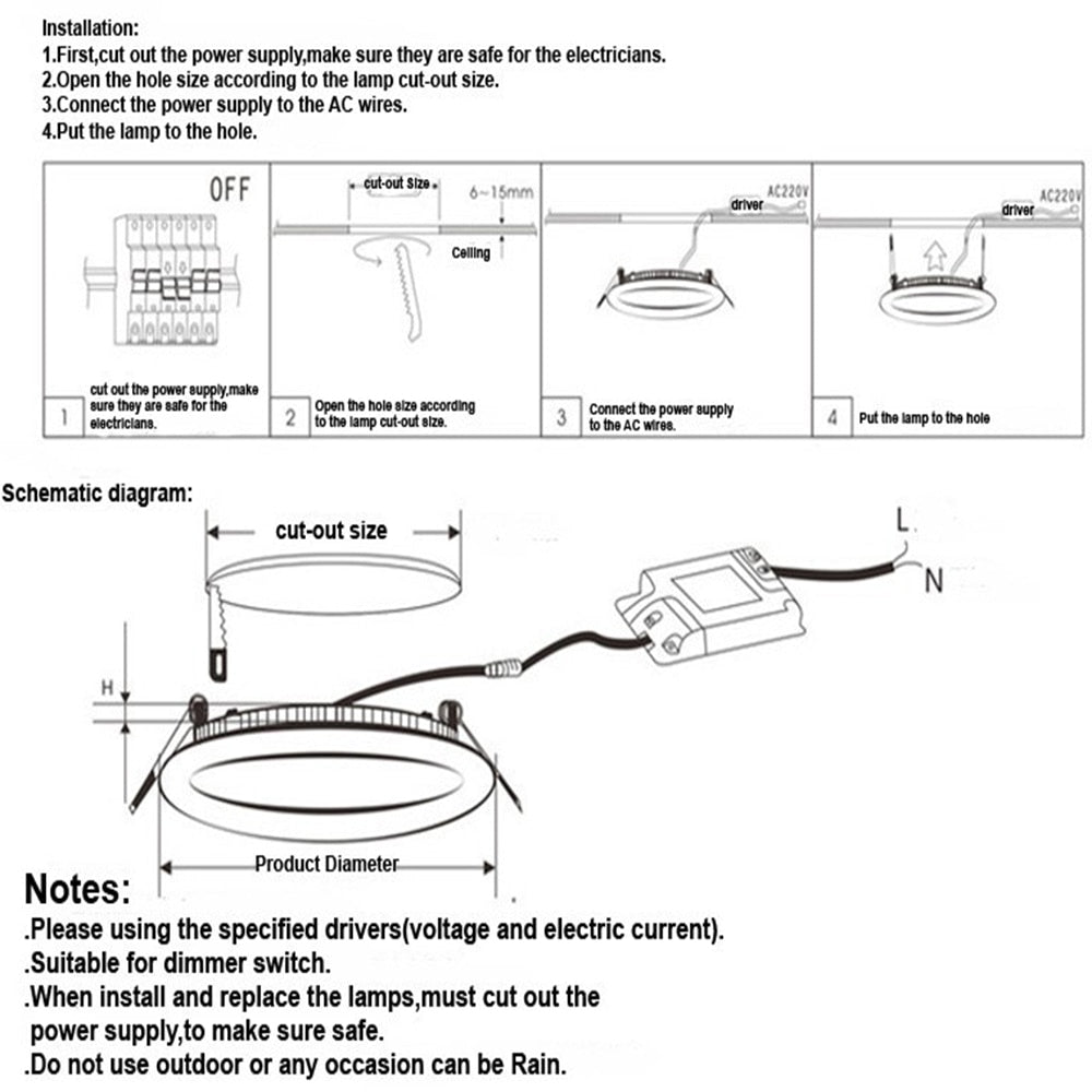 AC85-265V LED Panel Light Downlight 3W 6W 9W 12W 15W 18W Ultra-thin Panel LED Aluminum Surface Mounted Ceiling Down Lamp