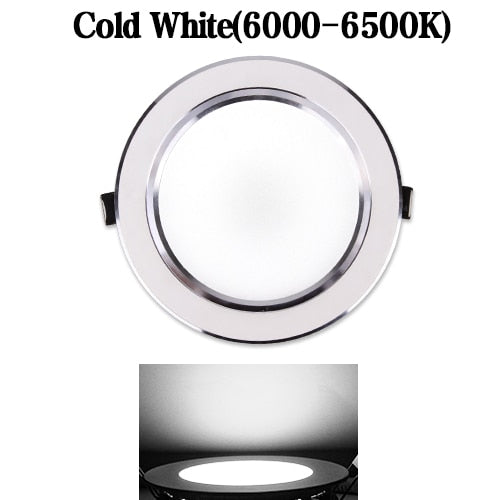 Ultra Thin Downlight Led Panel Recessed Down Light Round 3W 5W 7W 9W 12W 15W 18W Bedroom Kitchen Indoor Spot Lamp 220V 110V