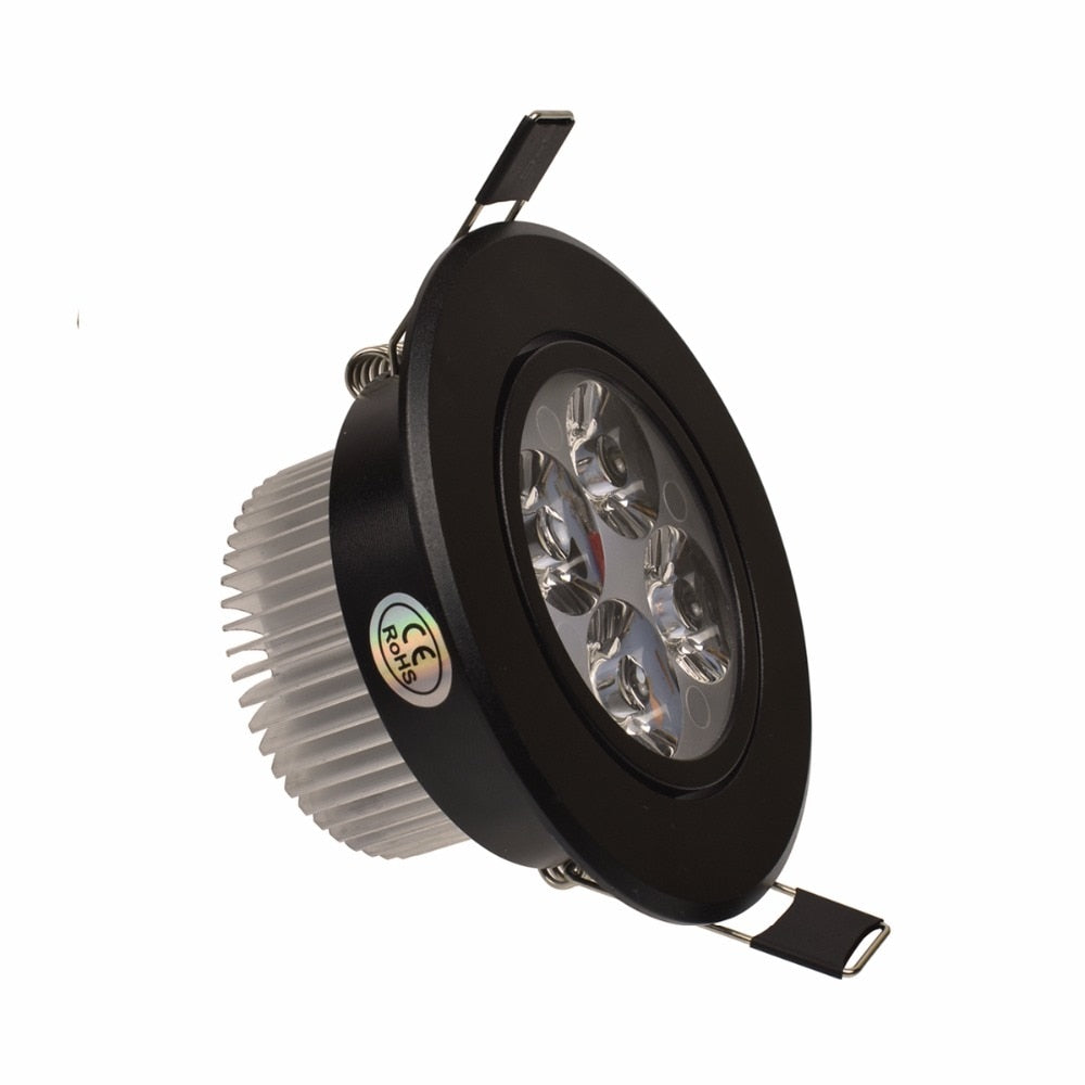 Led Downlight Dimmable 3W 4W 5W 110V 220V Black Shell Round Ceiling Recessed Spot led Light lamp IP40 Indoor Lighting