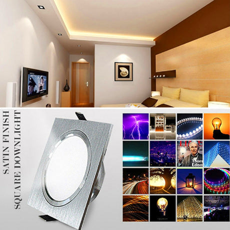 LED Ceiling Lamp Square 5W 10W 15W Dimmable 240v 20W Downlight LED Recessed Wall lamp for Kitchen/Home/Office Indoor Lighting
