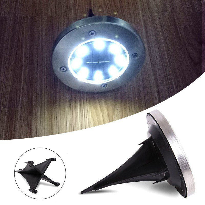 Solar Outdoor Ground Light with 8 LEDs