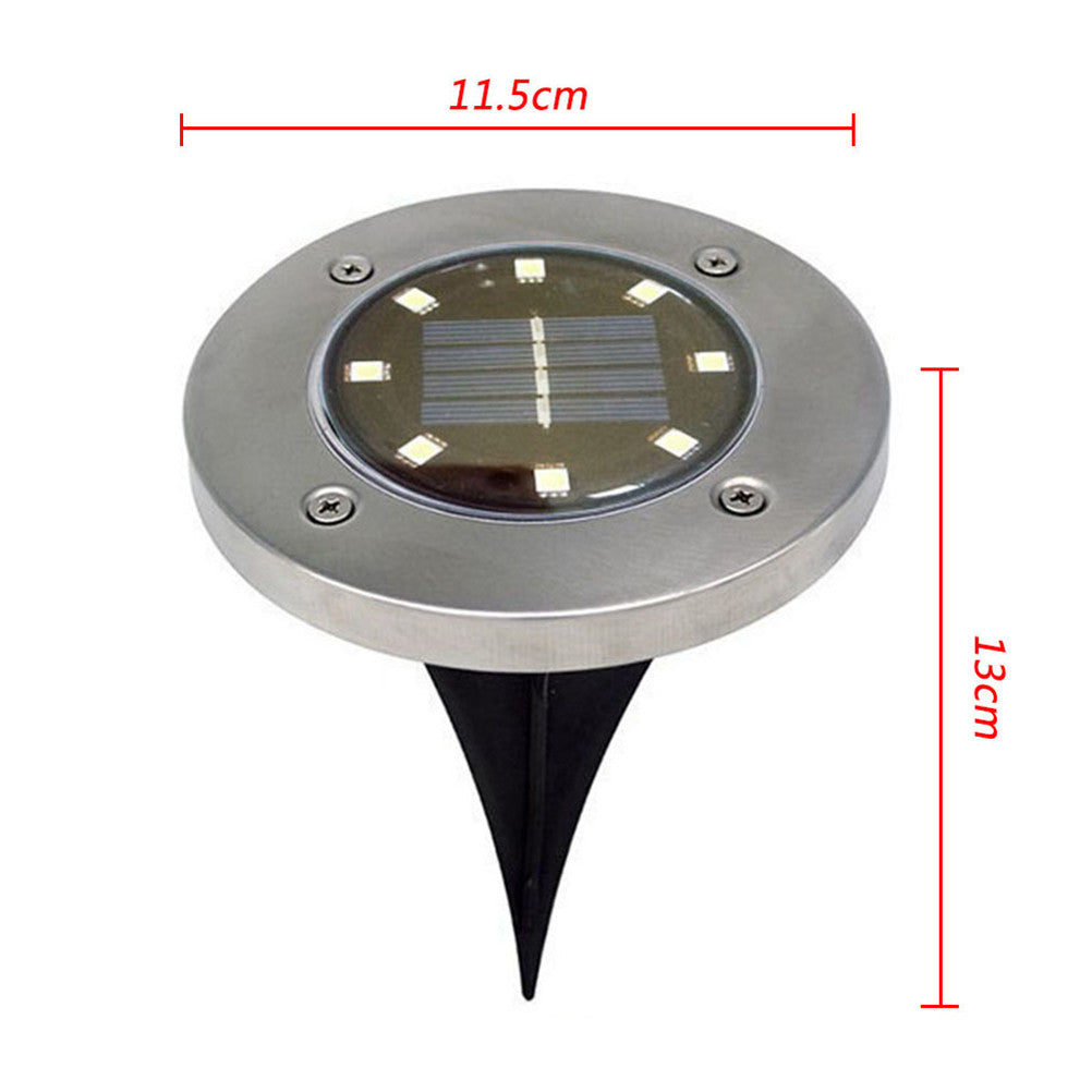 Solar Outdoor Ground Light with 8 LEDs