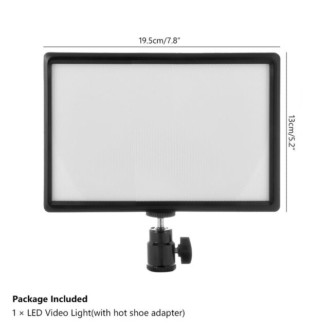 LED Photography Panel Light with Hot Shoe Mount