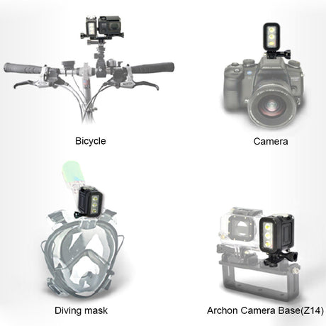 DV400 Diving Light LED Flashlight Outdoor Camera Photography Fill Light Lighting Underwater Video Light Torches