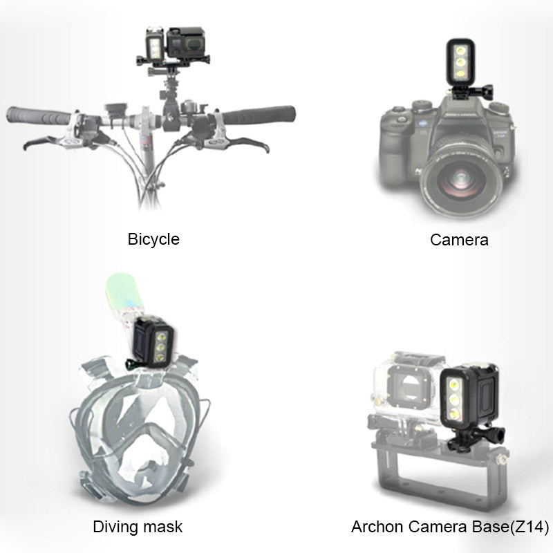 DV400 Diving Light LED Flashlight Outdoor Camera Photography Fill Light Lighting Underwater Video Light Torches