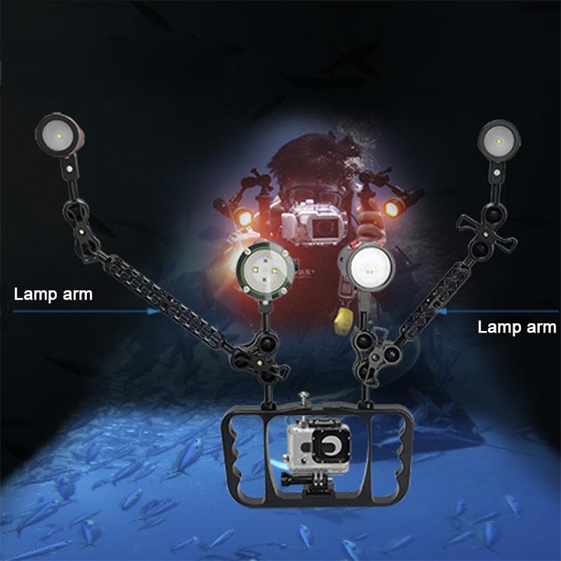 Z11 3-Hole Butterfly Bracket Professional Diving Holders Underwater Photography Arm Body Mount Bracket Accessories