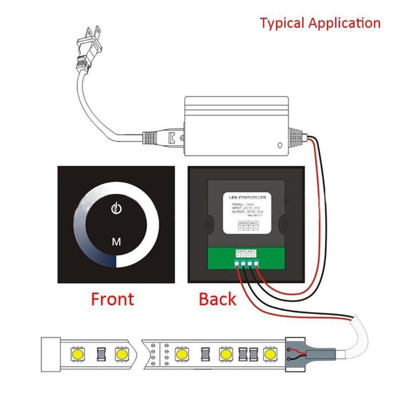 Digital LED Glass Touch Dimmer Controller