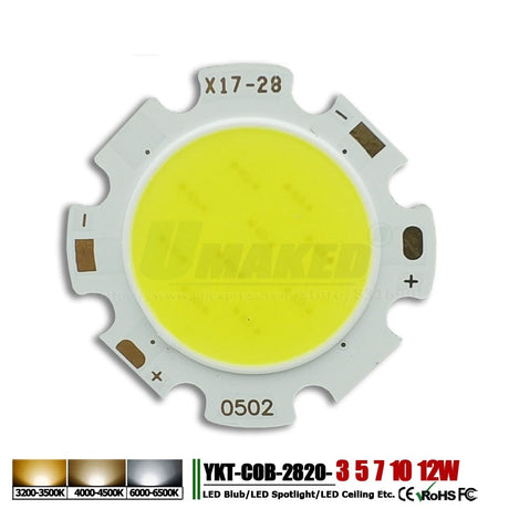 High Power LED Chip 3W 5W 7W10W 15W 20W 24W 30W 50W integrated SMD COB Beads Warm/Natural White Lamp Diode for led bulb spotlight