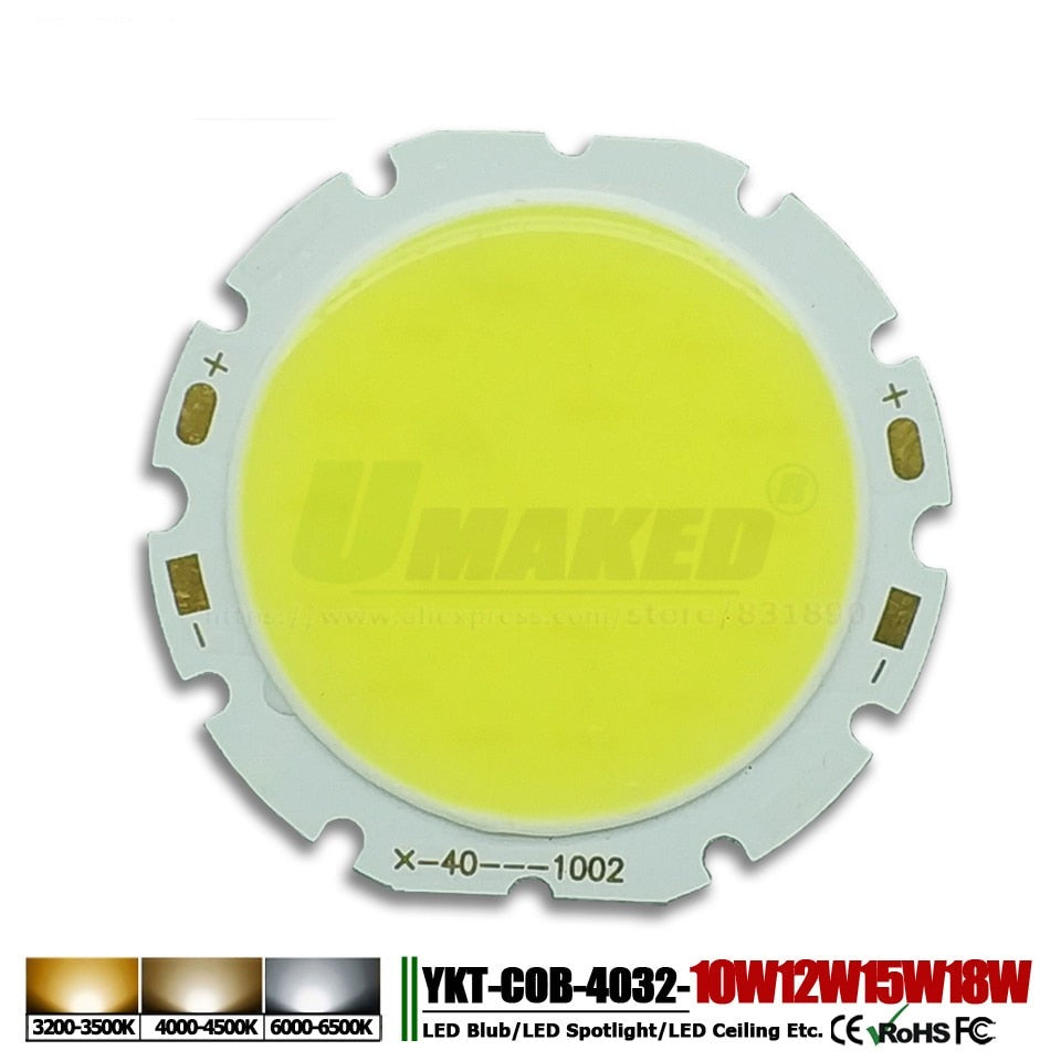 High Power LED Chip 3W 5W 7W10W 15W 20W 24W 30W 50W integrated SMD COB Beads Warm/Natural White Lamp Diode for led bulb spotlight