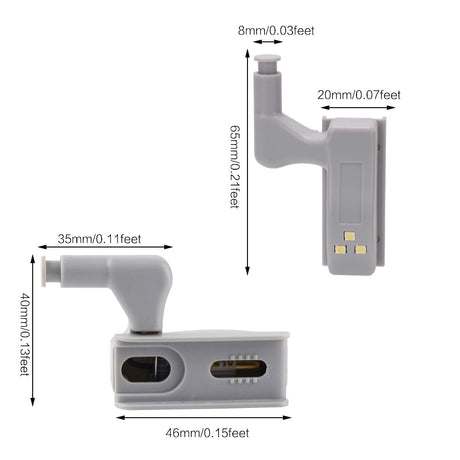  Warm White LED Night Light For Cabinet Kitchen Closet Hydraulic Hinge Light Cupboard Wardrobe Led Motion Sensor Light