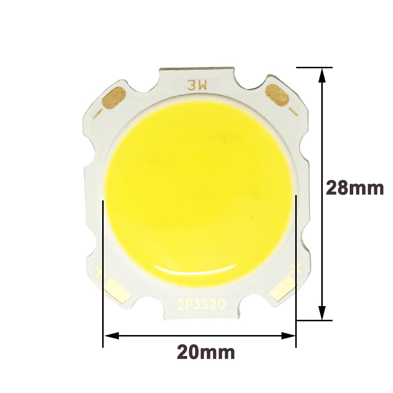 10pcs LED COB Lamp Chip 5W 300-350lm DC 15-18V  28mm-20mm Chip Size Cold/Warm White For DIY LED Floodlight Spotlight Bulb Lamp