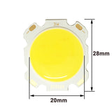 10pcs LED COB Lamp Chip 5W 300-350lm DC 15-18V  28mm-20mm Chip Size Cold/Warm White For DIY LED Floodlight Spotlight Bulb Lamp