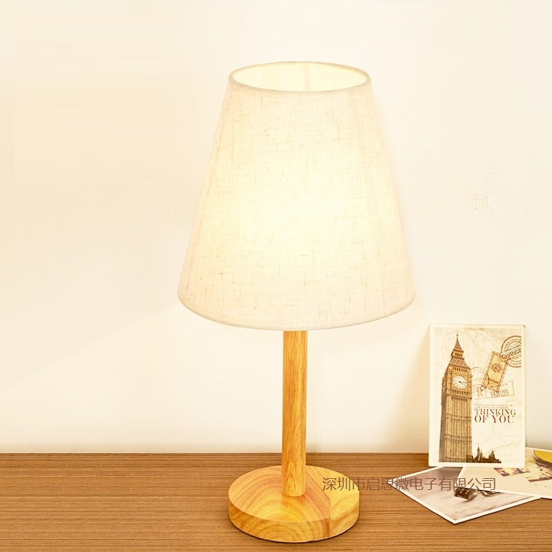 Table Lamp Modern Fashion Decoration E27 European Simple wooden table lamp for living room table lamp for bedroom Lighting