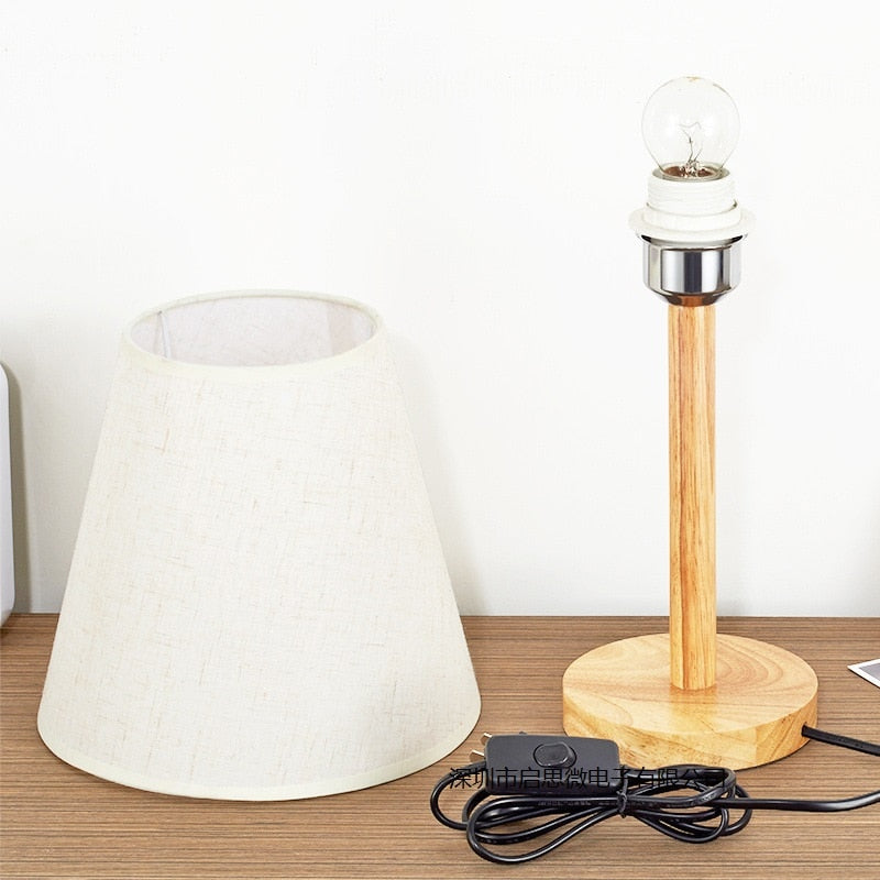 Table Lamp Modern Fashion Decoration E27 European Simple wooden table lamp for living room table lamp for bedroom Lighting