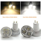 Super Bright 9W 4W 5W 3W GU10 LED Bulbs Light 110V 220V Dimmable Led Spotlights Warm/Cool White GU10 base LED downlight