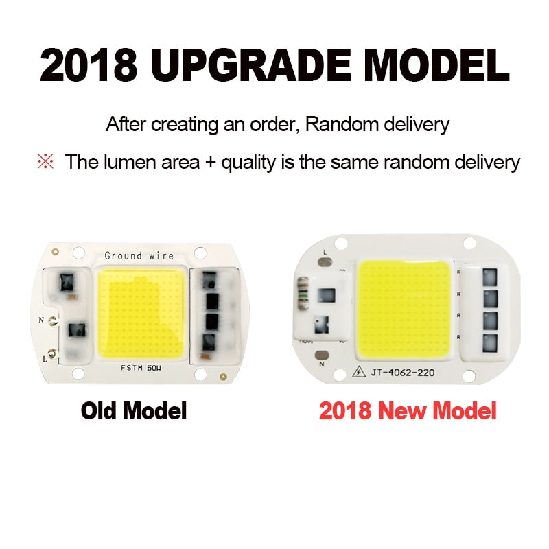 COB LED Chip 220V 50W 30W 20W 10W LED Matrix For Projectors Beads Cob Chip Spotlight for DIY Flood Light Outdoor Chip Lamp