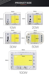 COB LED Chip 220V 50W 30W 20W 10W LED Matrix For Projectors Beads Cob Chip Spotlight for DIY Flood Light Outdoor Chip Lamp