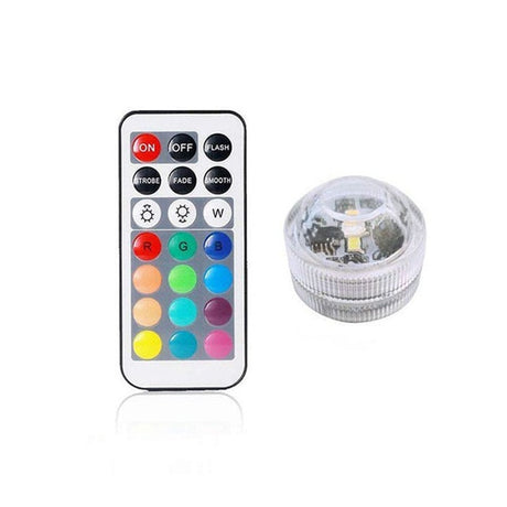 Battery Operated Waterproof RGB Submersible LED Light Underwater Night Lamp Tea Lights for vase, bowls, aquarium and party Wedding